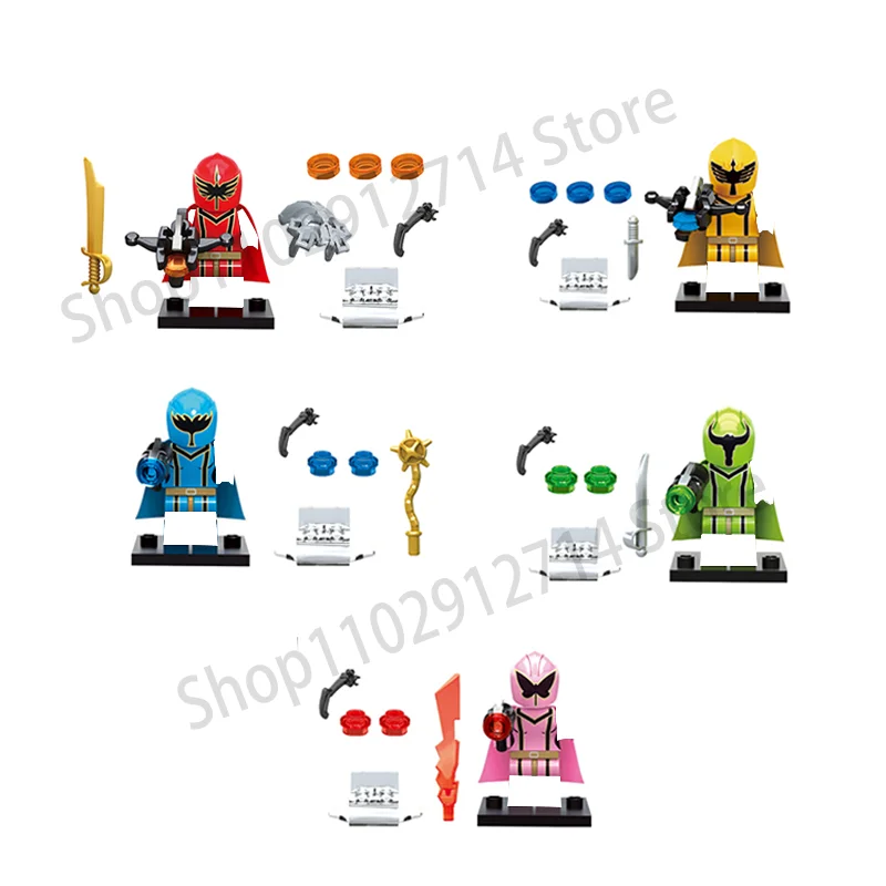 Model Kit Power Rangers - 5-delige set Power Anime Rangers bouwstenen