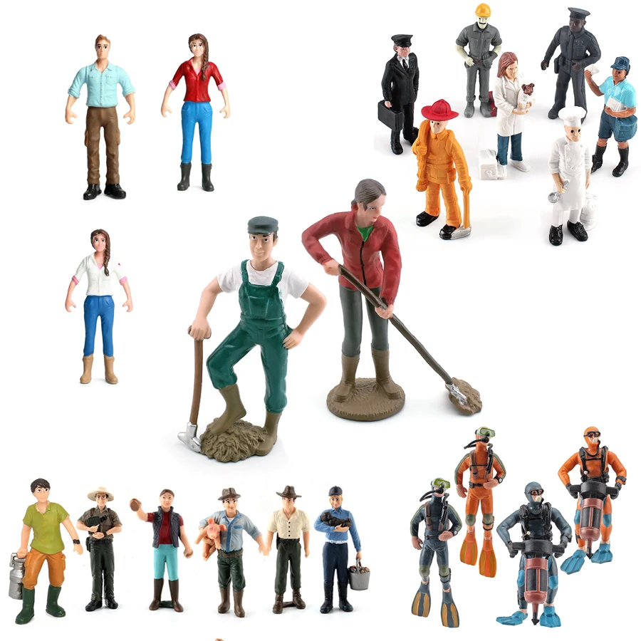 Model Kit Judge - Blauwe kraag vrouwelijke boer duiker chef-kok