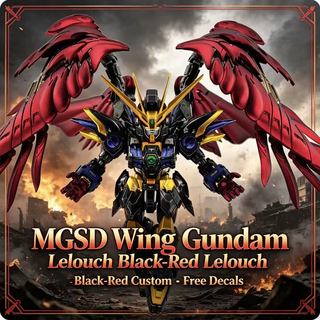 Model Kit Third Party - MGSD Wing Lelouch Kleurenschema Airbrush Painted