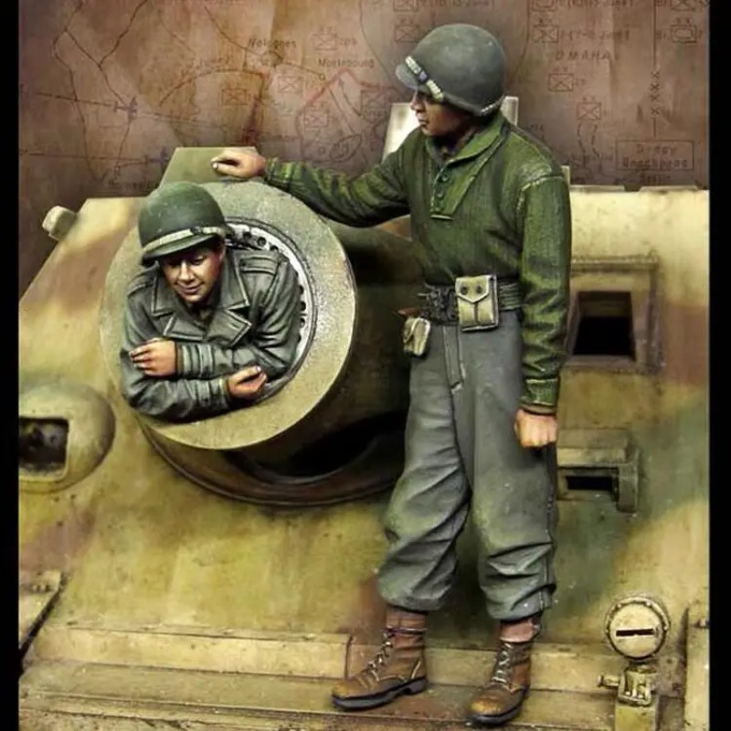 Model Kit Ww2 - 1/35 Schaal Hars Figuur Gegoten Model