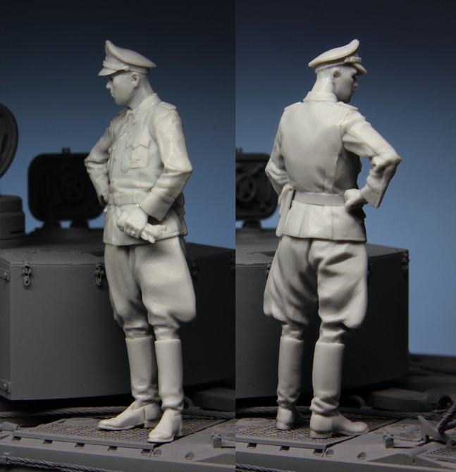 Model Kit Ww2 - 1:35 harskit-officier in Koersk, ongemonteerd beeldhouwwerk