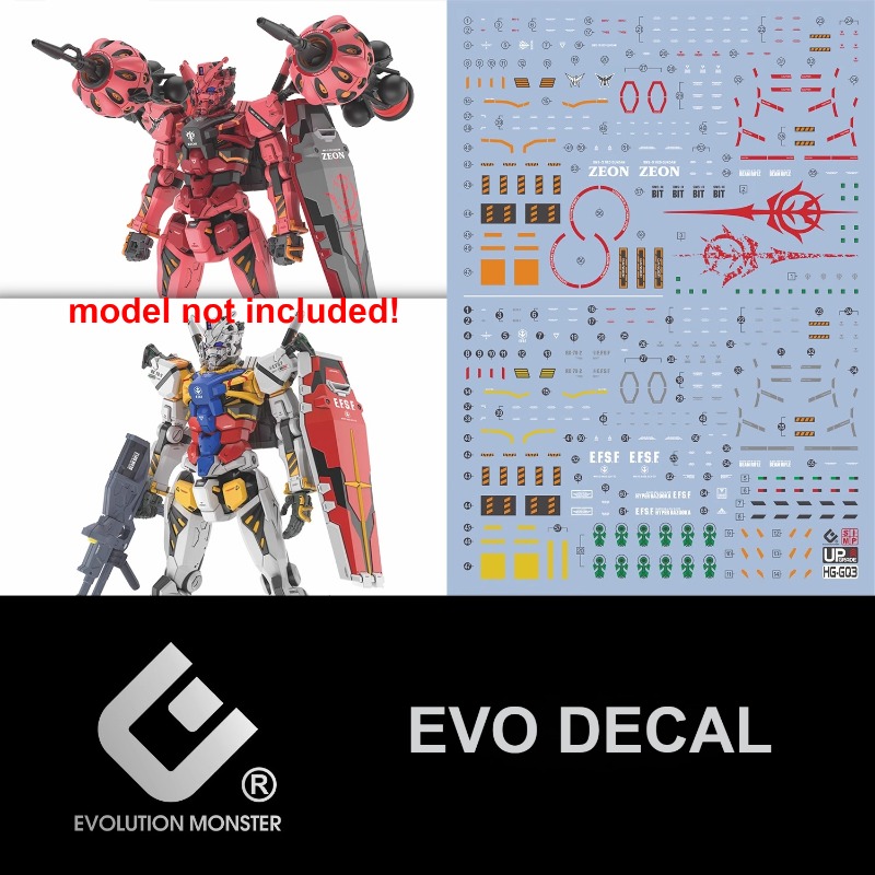 Model Kit Non Gundam - EVO Decal HG-GQ3 Water Slide Sticker