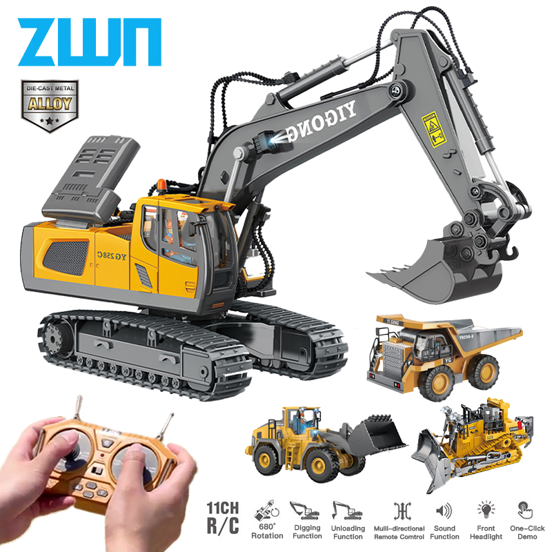 Model Kit Excavator - Zwn 2.4G Afstandsbediening Graafmachine Dump Truck