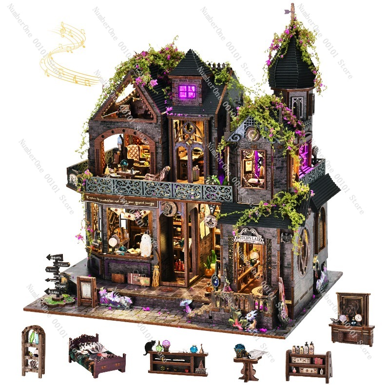 Houten miniatuurhuis bouwblok  - Model Kit Wood recensie en prijs